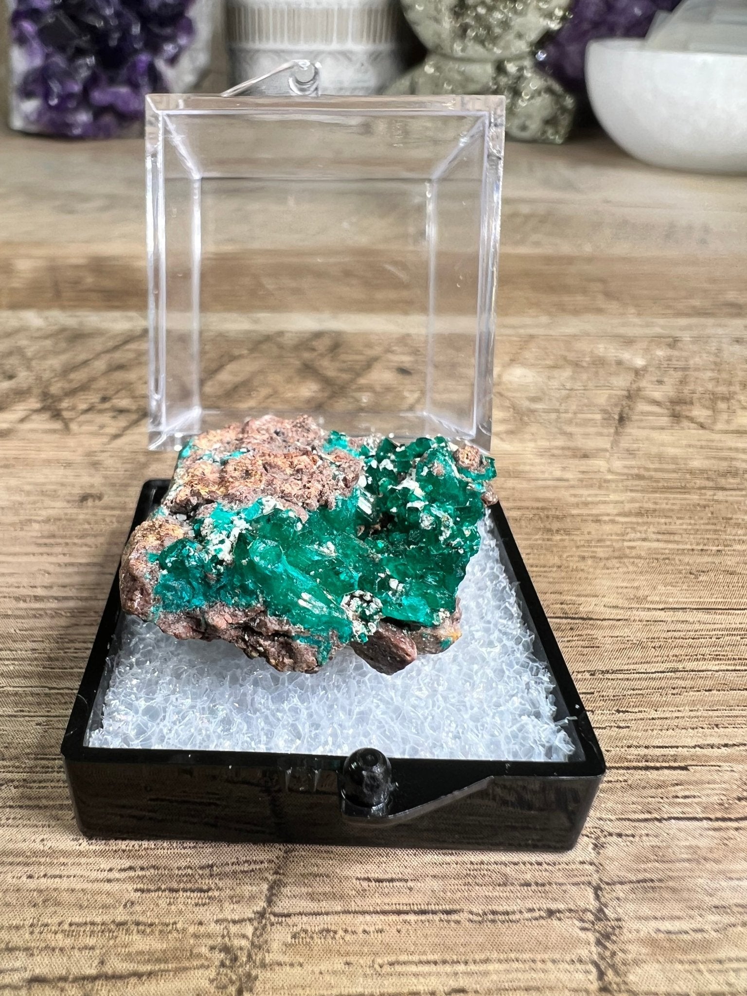 Gemmy Dioptase Micro Specimen - Purple Door Alchemy