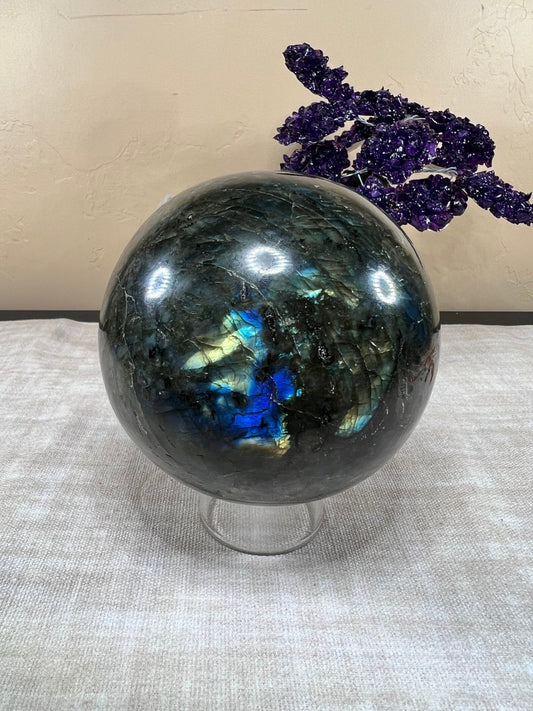 110mm (4.3 inch) Labradorite Sphere - Purple Door Alchemy