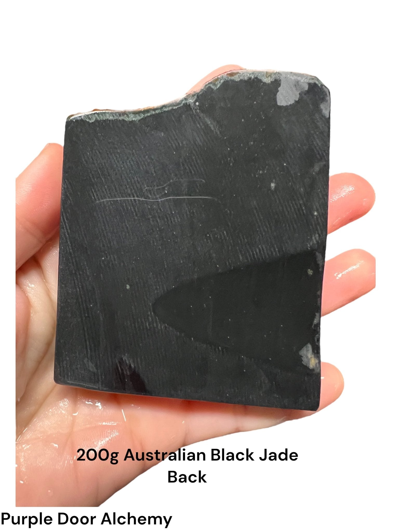 200g Australian Black Jade Slab - Purple Door Alchemy