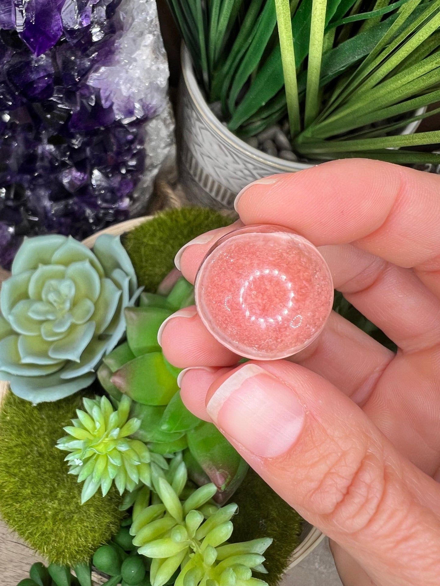 21mm (.83 in) Mini Rhodochrosite Sphere #4 - Purple Door Alchemy