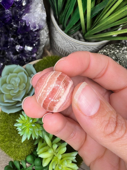 21mm (.83 in) Mini Rhodochrosite Sphere #4 - Purple Door Alchemy