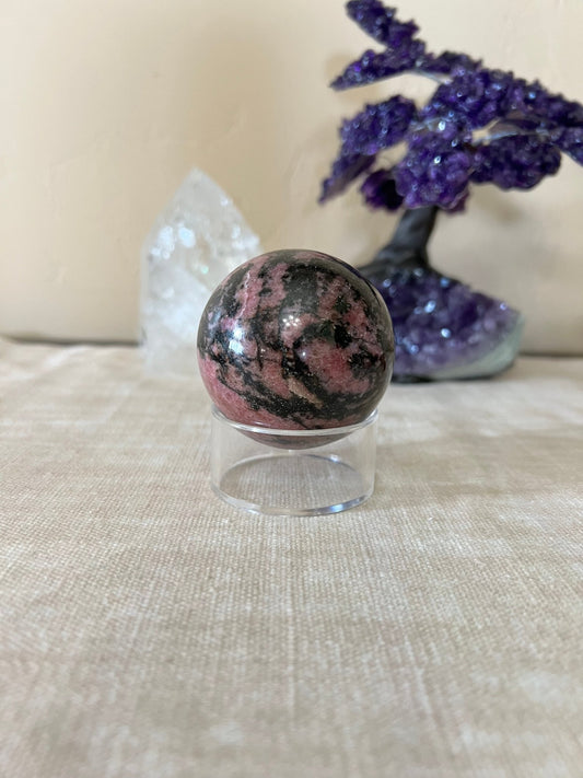 2.2 inch Rhodonite Sphere - Purple Door Alchemy