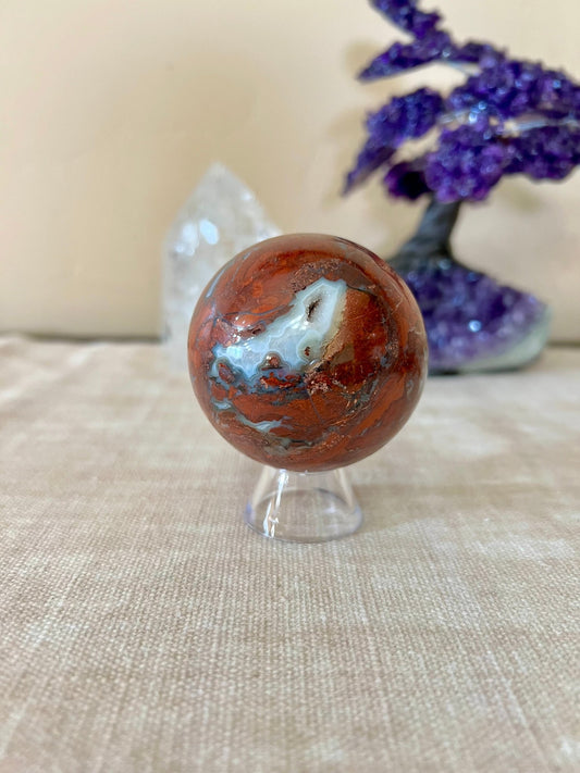 2.4 inch Red Jasper Sphere - Purple Door Alchemy