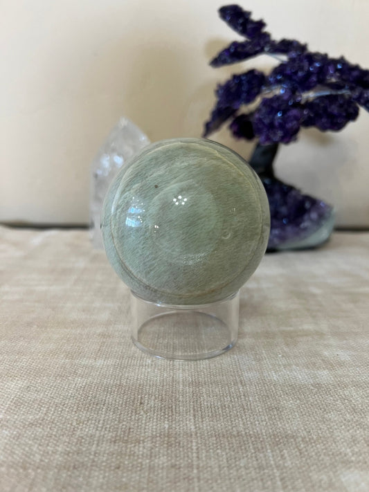 2.8 inch Green Moonstone Sphere - Purple Door Alchemy