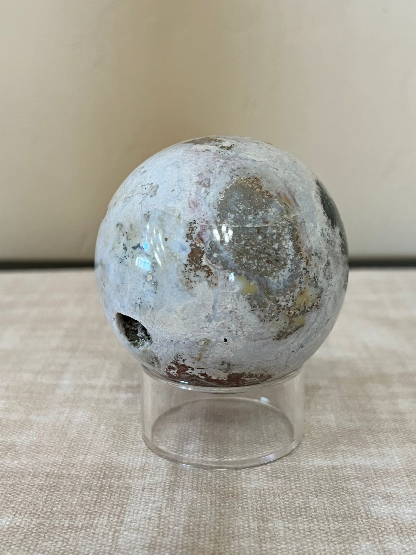 2.95 inch Ocean Jasper Sphere - Purple Door Alchemy