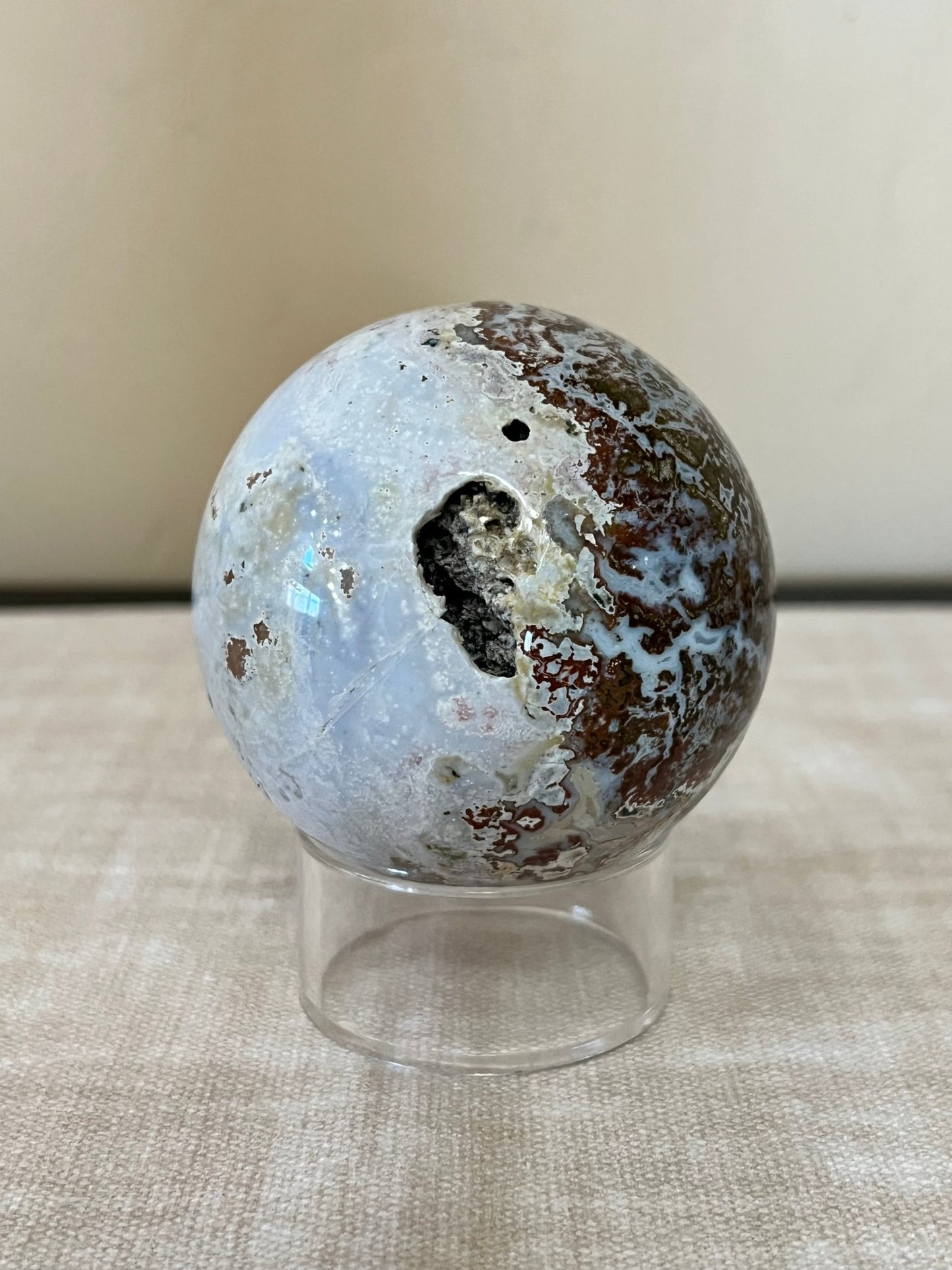 2.95 inch Ocean Jasper Sphere - Purple Door Alchemy