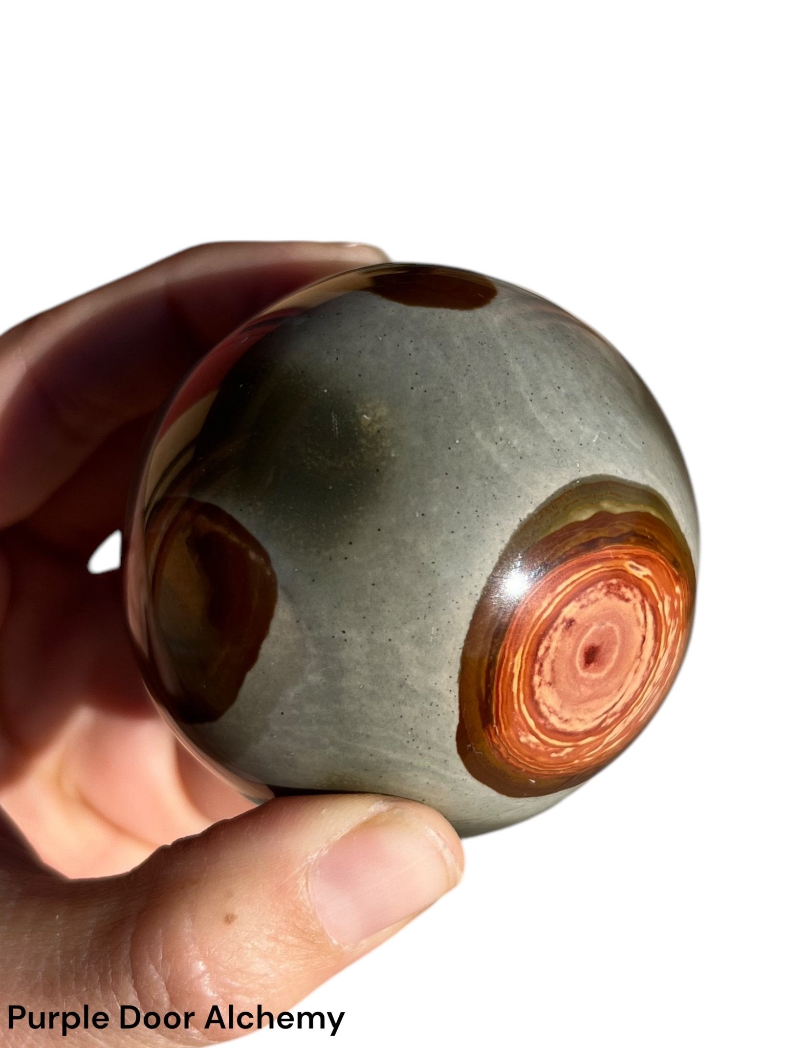 3.2 inch Polychrome Jasper Sphere - Purple Door Alchemy