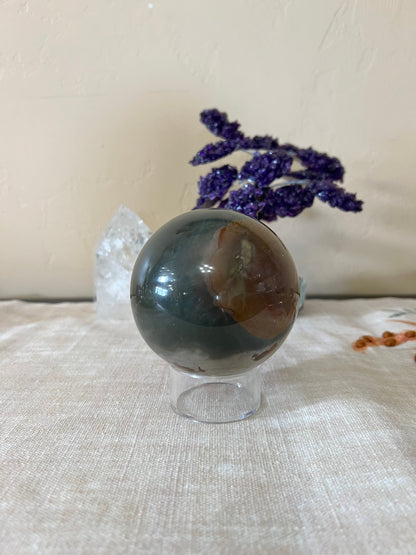 3.46 inch Polychrome Jasper Sphere - Purple Door Alchemy