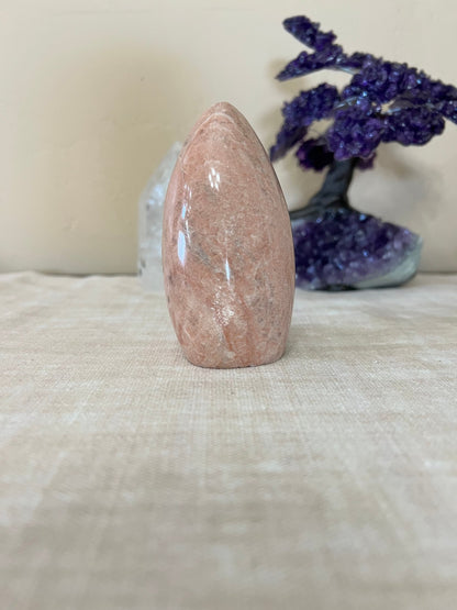 3.86 inch Peach Moonstone Freeform - Purple Door Alchemy