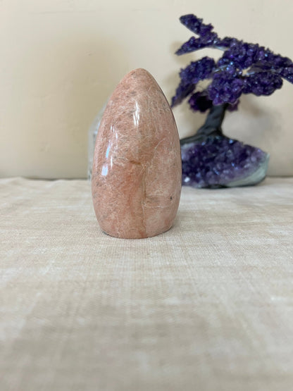 3.86 inch Peach Moonstone Freeform - Purple Door Alchemy