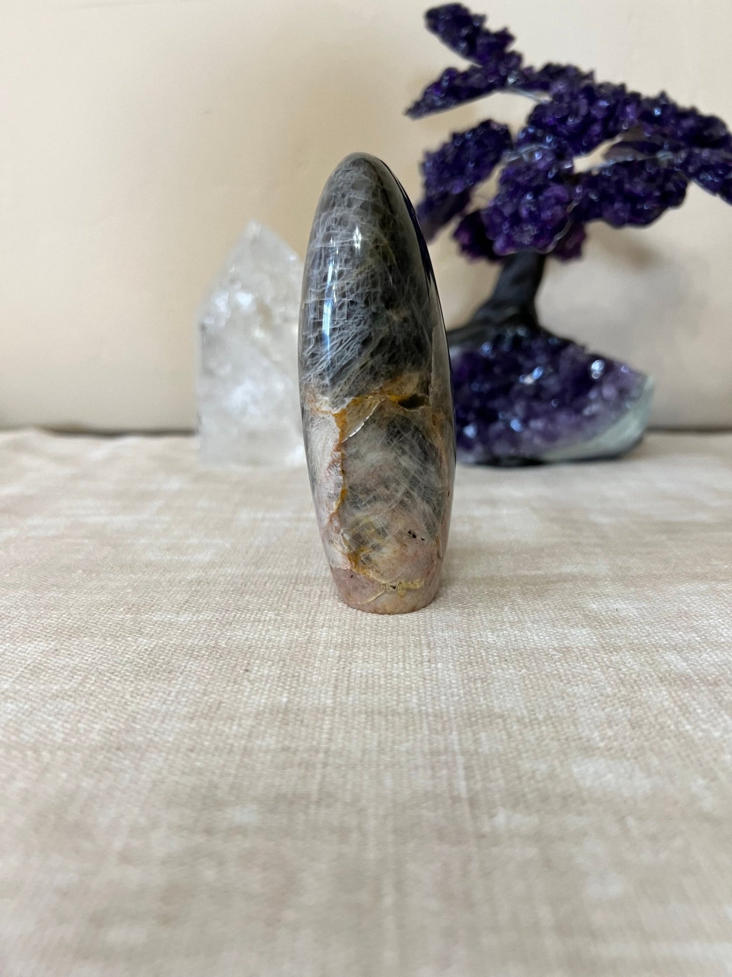 4 inch Black Moonstone Freeform - Purple Door Alchemy