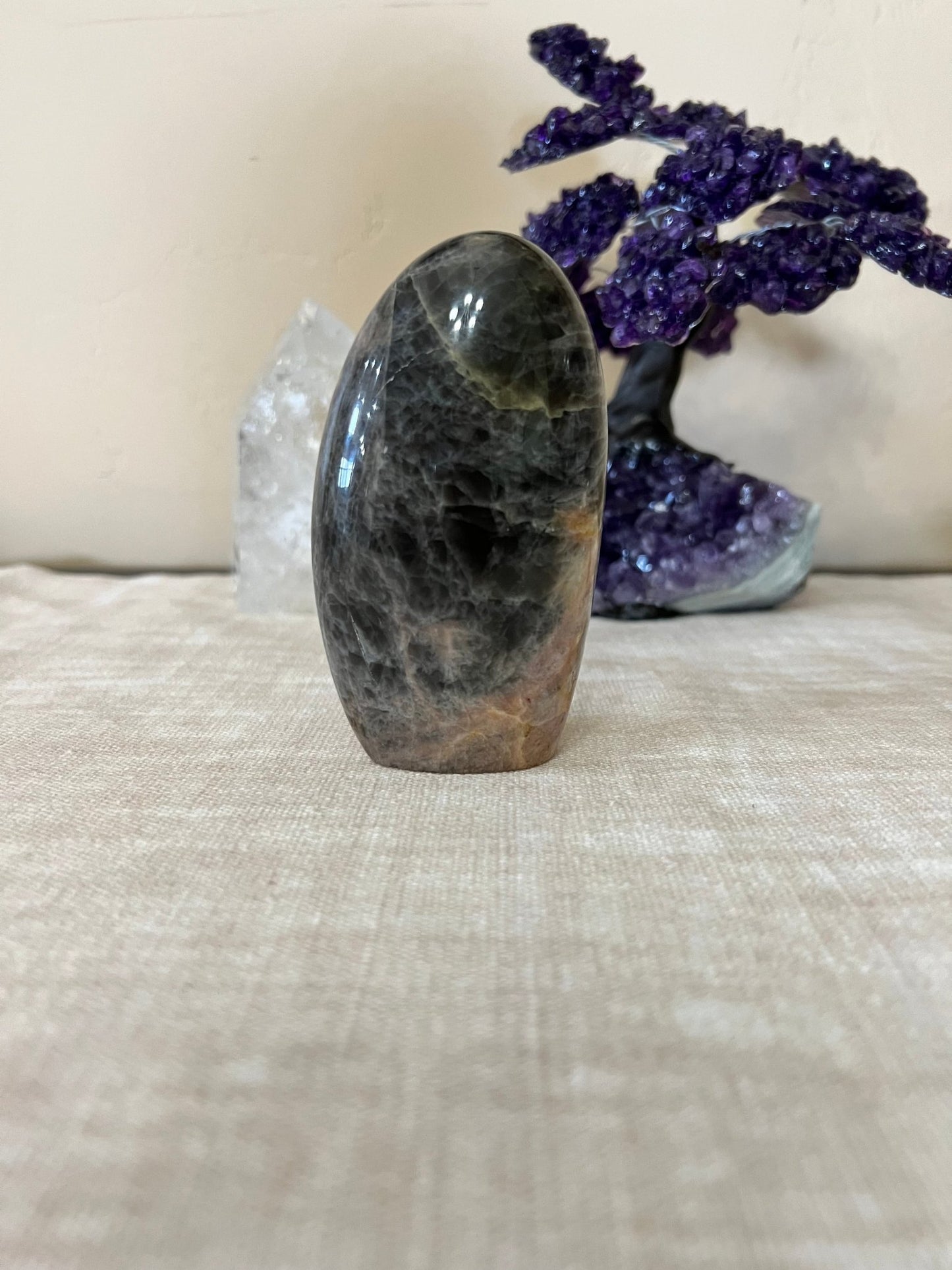 4 inch Black Moonstone Freeform - Purple Door Alchemy