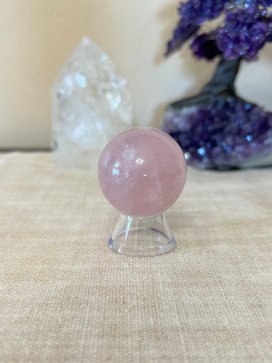 40mm (1.5 inches) Rose Quartz Sphere - Purple Door Alchemy