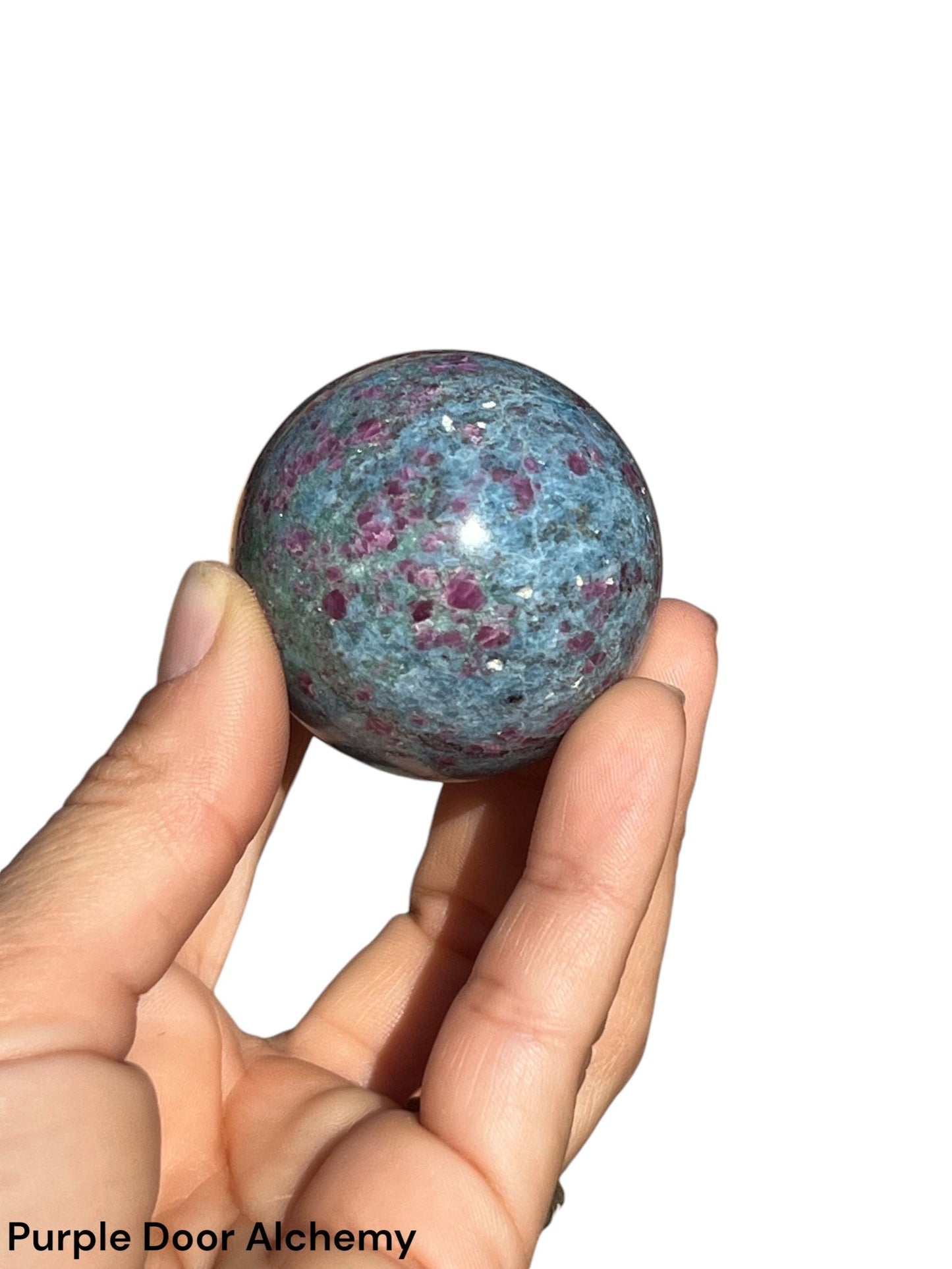 44mm Ruby in Kyanite Sphere - Purple Door Alchemy