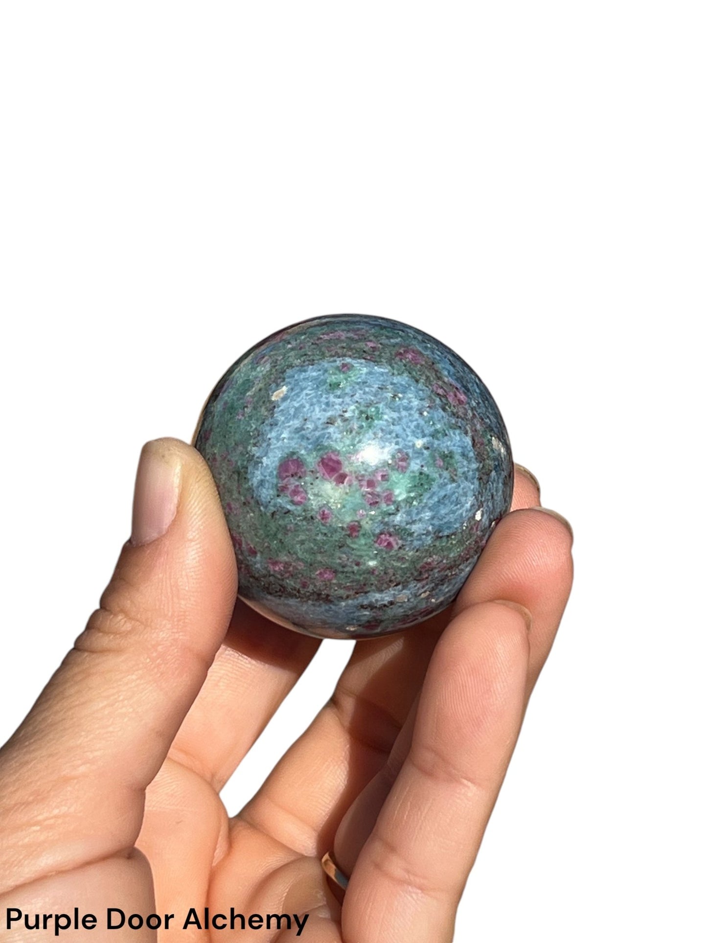 44mm Ruby in Kyanite Sphere - Purple Door Alchemy