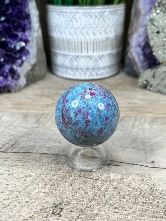 44mm Ruby in Kyanite Sphere - Purple Door Alchemy