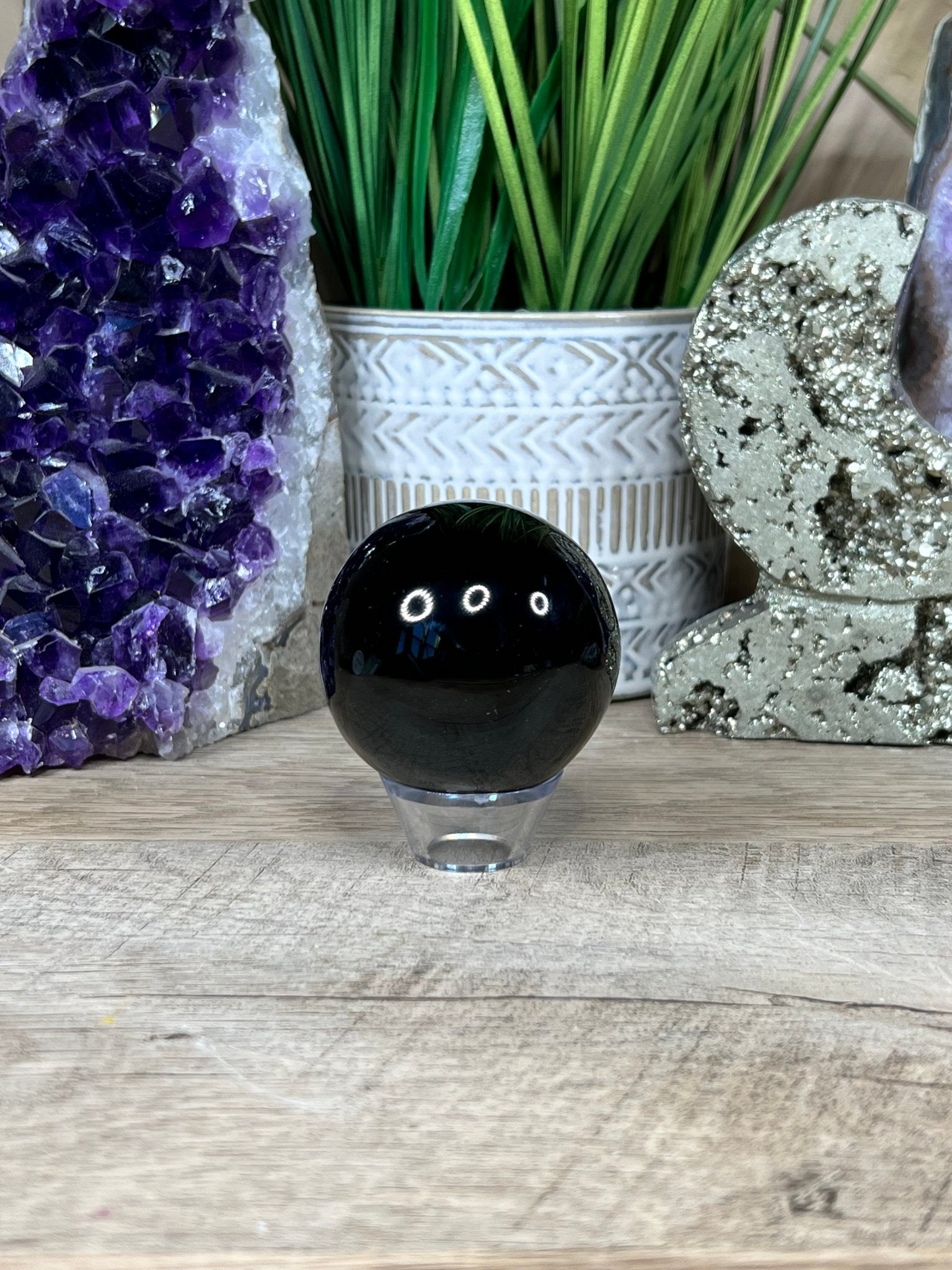 50mm Obsidian Scrying Sphere - Purple Door Alchemy