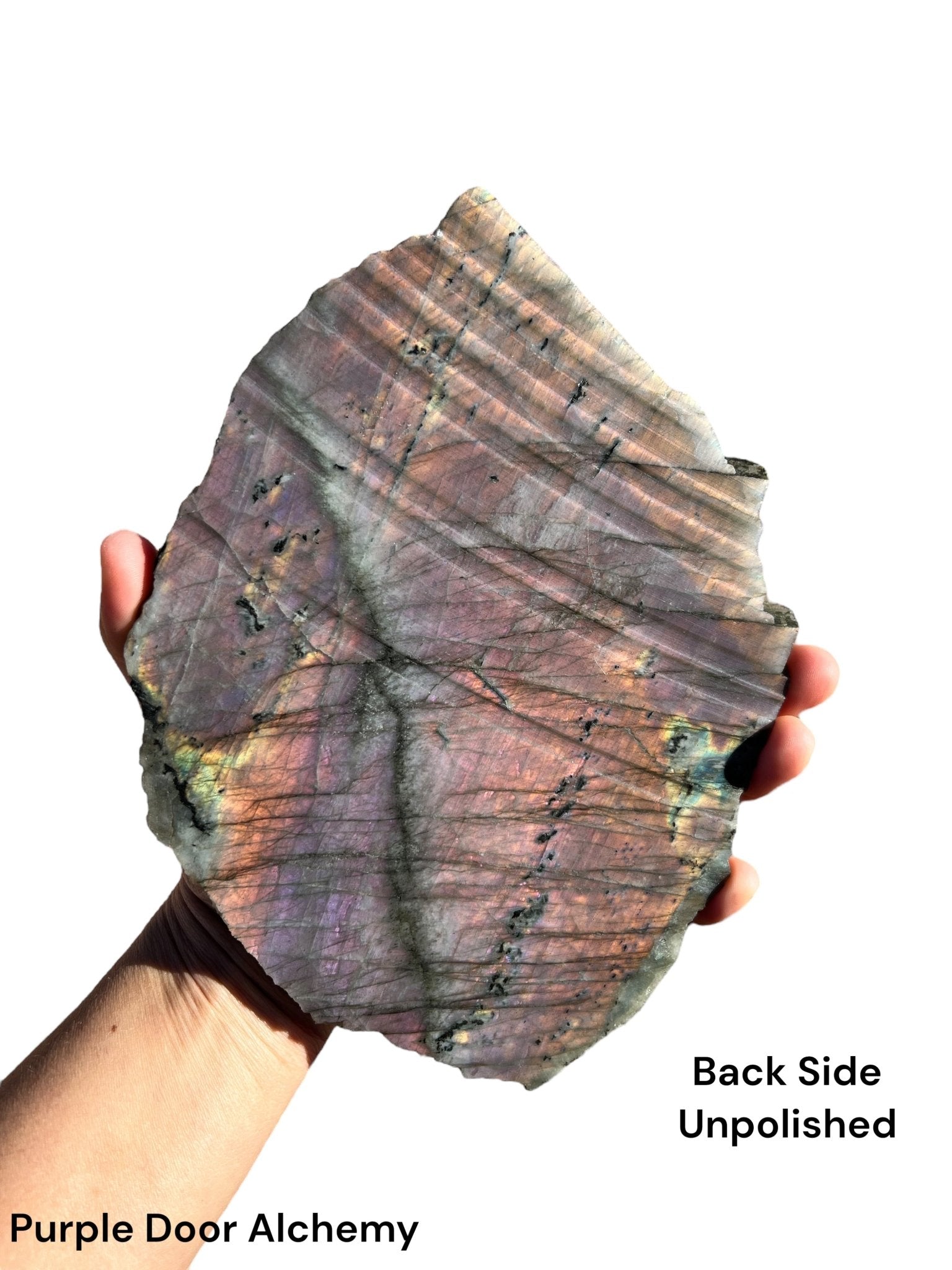 576g Labradorite Polished Slab - Purple Door Alchemy