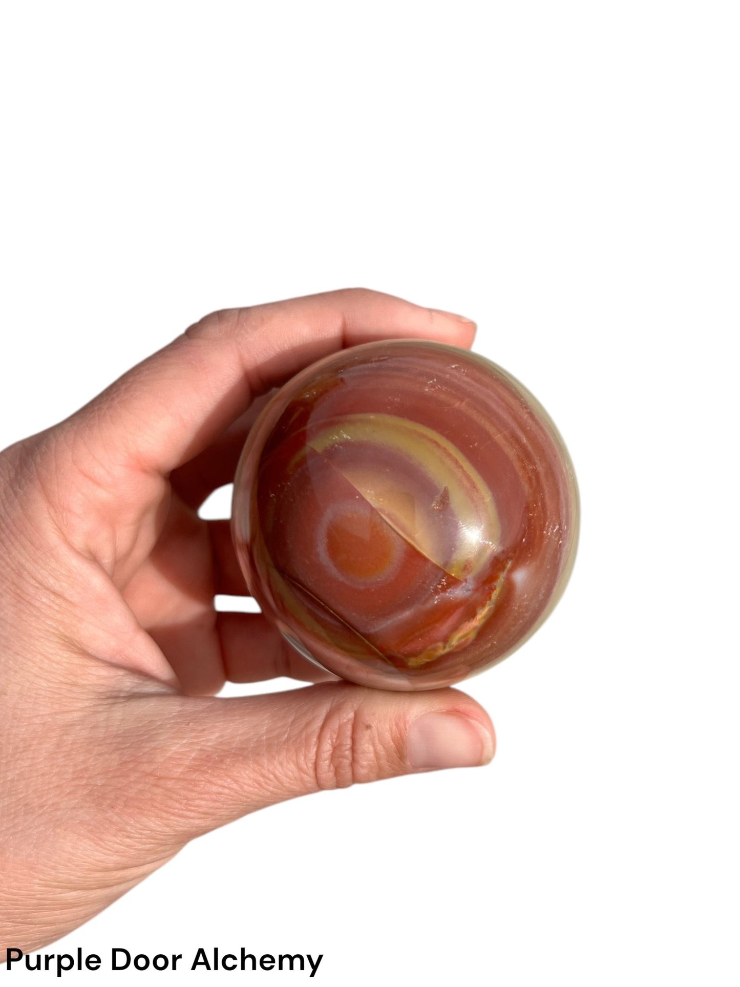 59mm (2.3 inches) Polychrome Jasper Sphere - Purple Door Alchemy