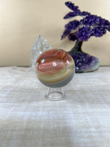 59mm (2.3 inches) Polychrome Jasper Sphere - Purple Door Alchemy