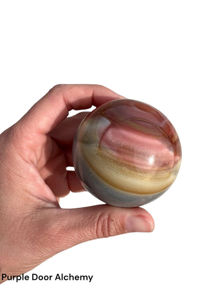 59mm (2.3 inches) Polychrome Jasper Sphere - Purple Door Alchemy