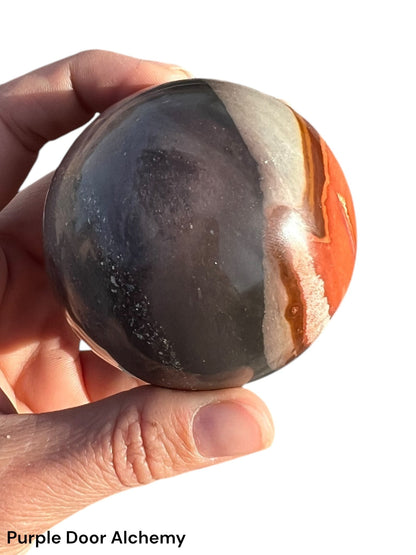 62mm (2.4 inches) Polychrome Jasper Sphere - Purple Door Alchemy