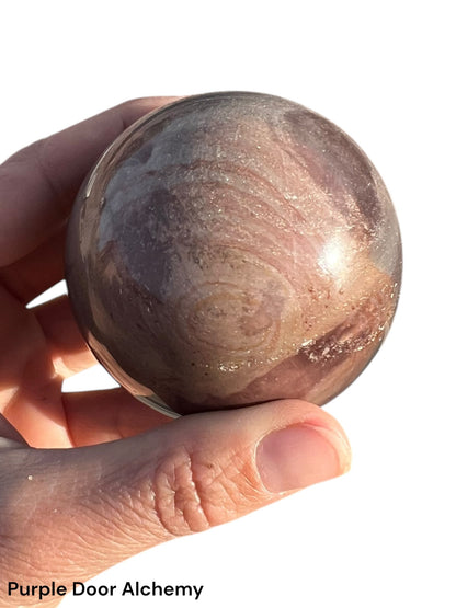 62mm (2.4 inches) Polychrome Jasper Sphere - Purple Door Alchemy