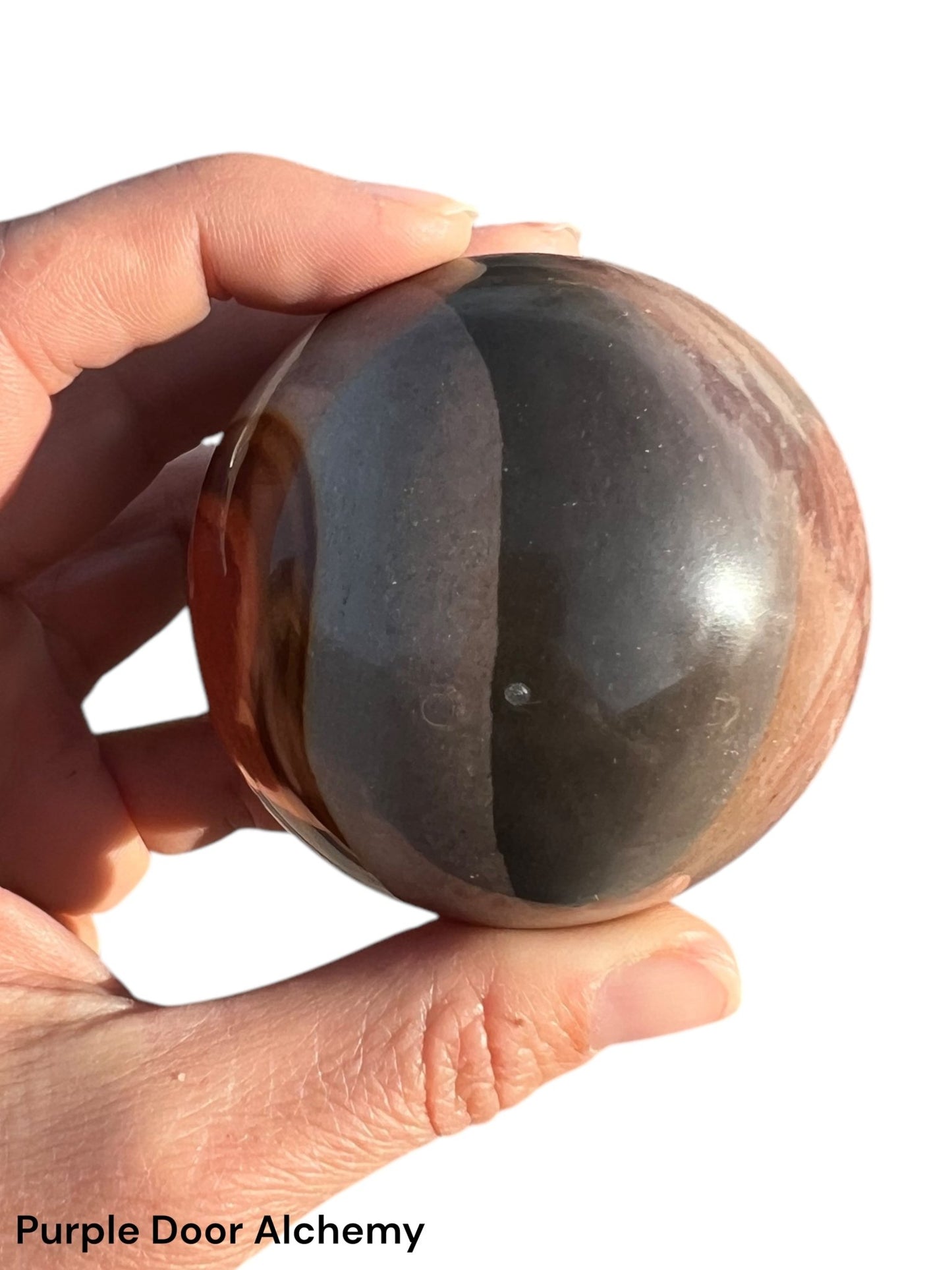 62mm (2.4 inches) Polychrome Jasper Sphere - Purple Door Alchemy