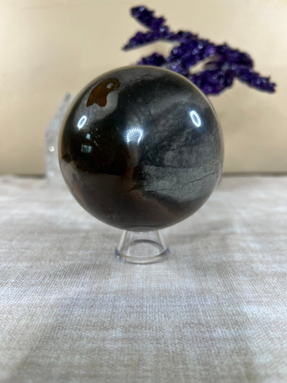 85mm (3.3 inches) Polychrome Jasper Sphere - Purple Door Alchemy