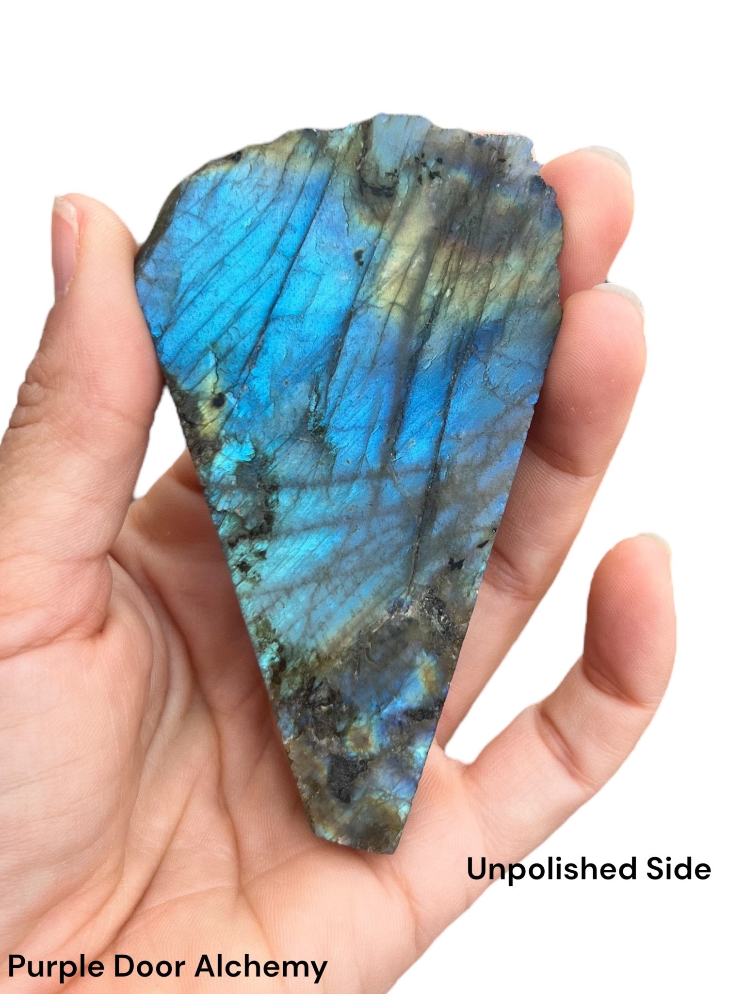 99g Labradorite Polished Slab - Purple Door Alchemy