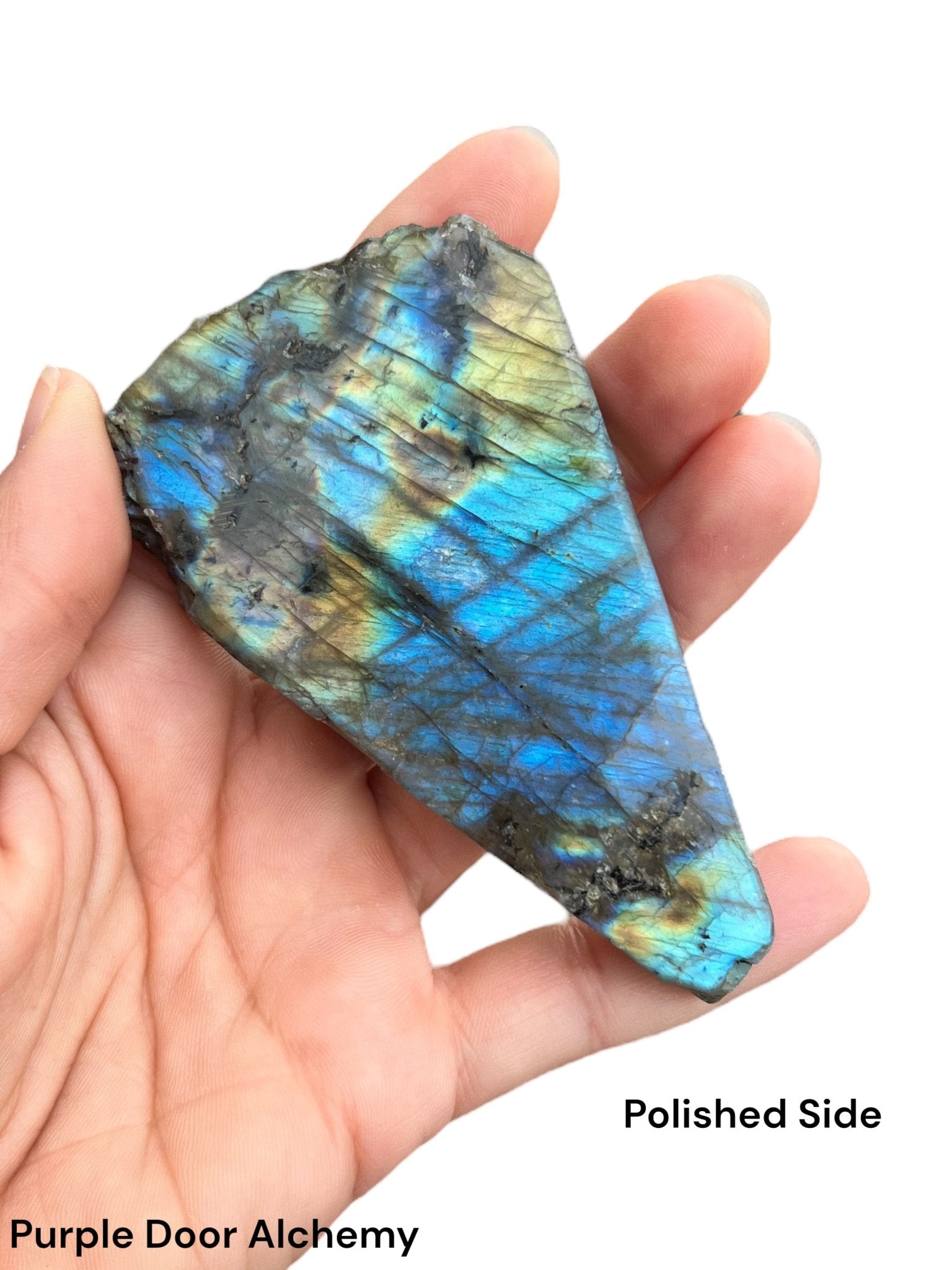 99g Labradorite Polished Slab - Purple Door Alchemy