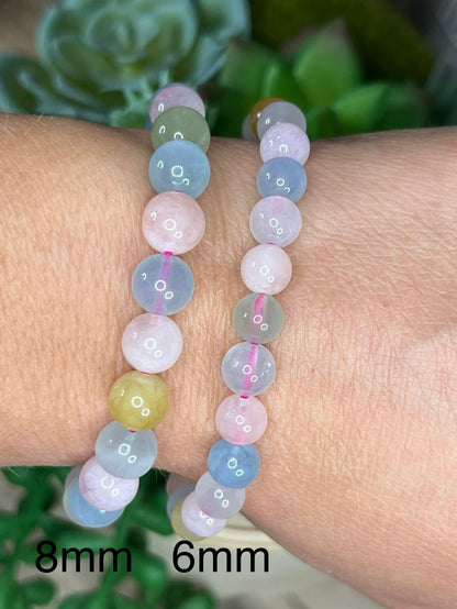 Beryl Bracelet - Aquamarine, Morganite, Helidor - Purple Door Alchemy