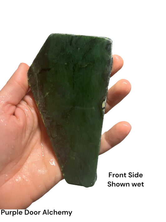 Canadian Nephrite Jade Slab 156g - Purple Door Alchemy