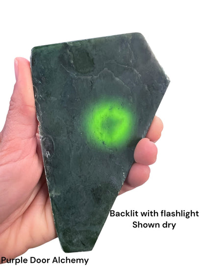 Canadian Nephrite Jade Slab 98g - Purple Door Alchemy