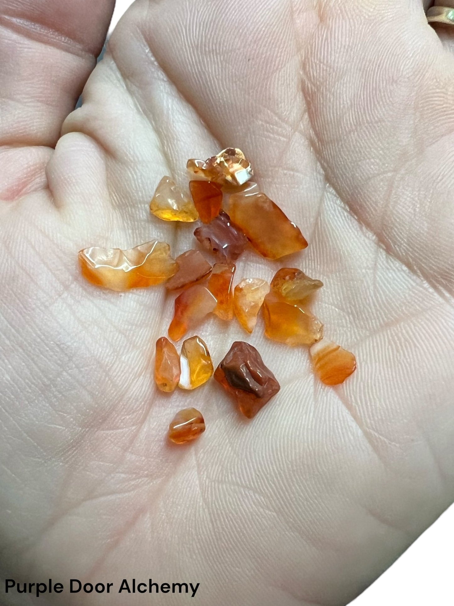 Carnelian Chips (1 ounce, 1/2 lb, 1 lb) - Purple Door Alchemy