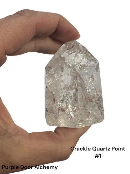 Crackle Quartz Points - Purple Door Alchemy