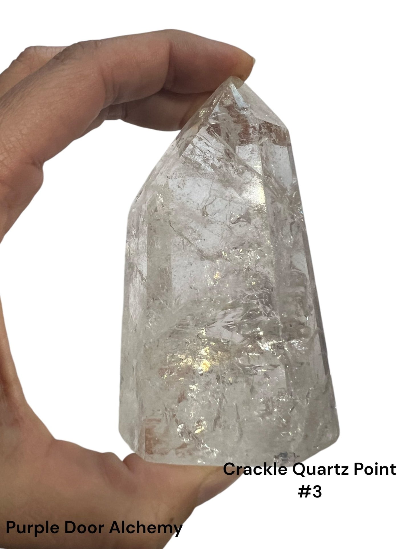 Crackle Quartz Points - Purple Door Alchemy