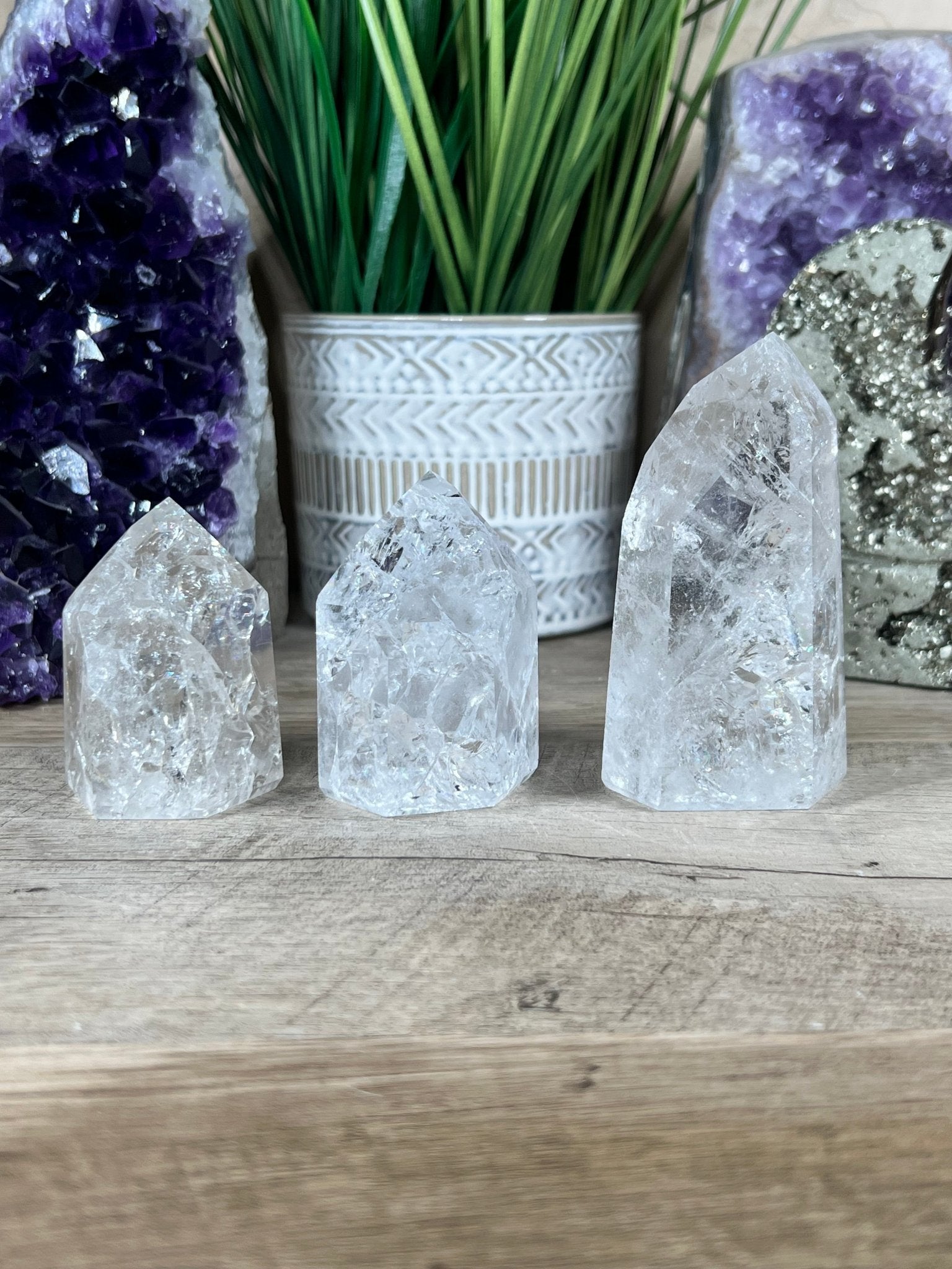 Crackle Quartz Points - Purple Door Alchemy