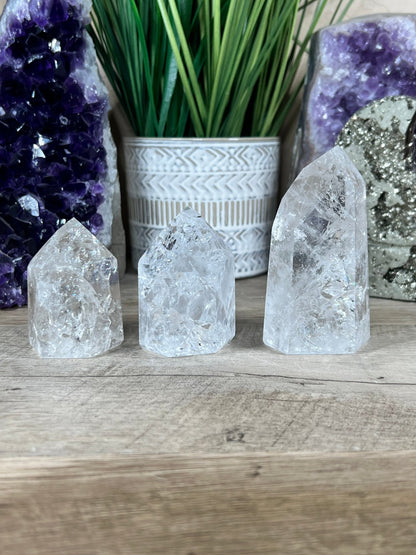 Crackle Quartz Points - Purple Door Alchemy