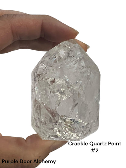 Crackle Quartz Points - Purple Door Alchemy