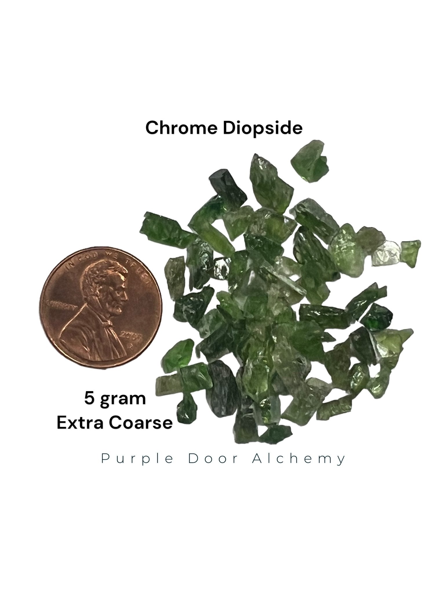 Crushed Gem Chrome Diopside - Premium - Purple Door Alchemy