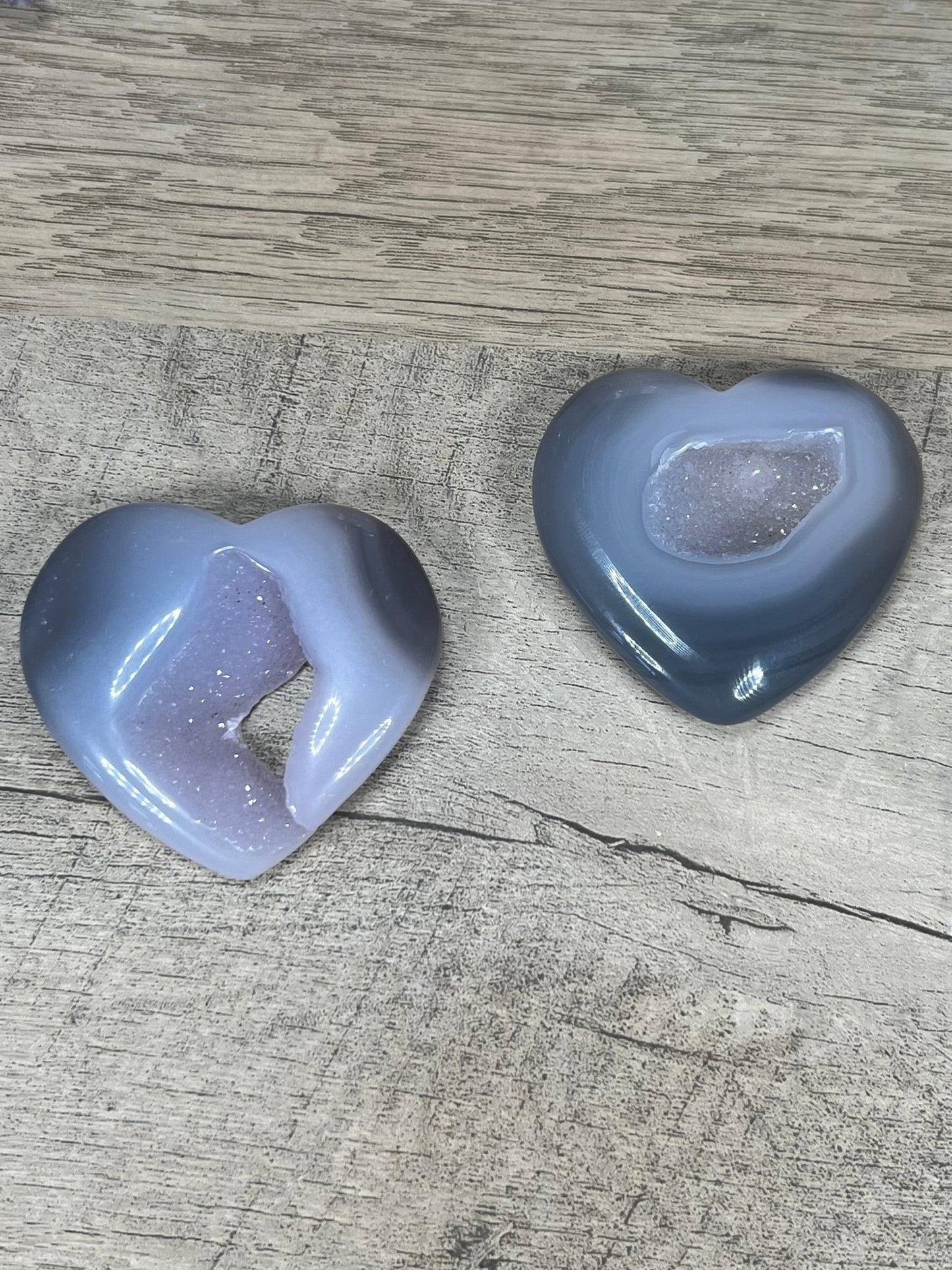 Druzy Agate Hearts - Purple Door Alchemy