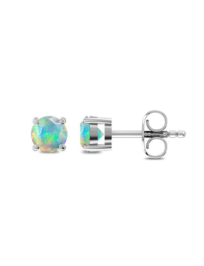 Ethiopian Opal Stud Earrings - Purple Door Alchemy