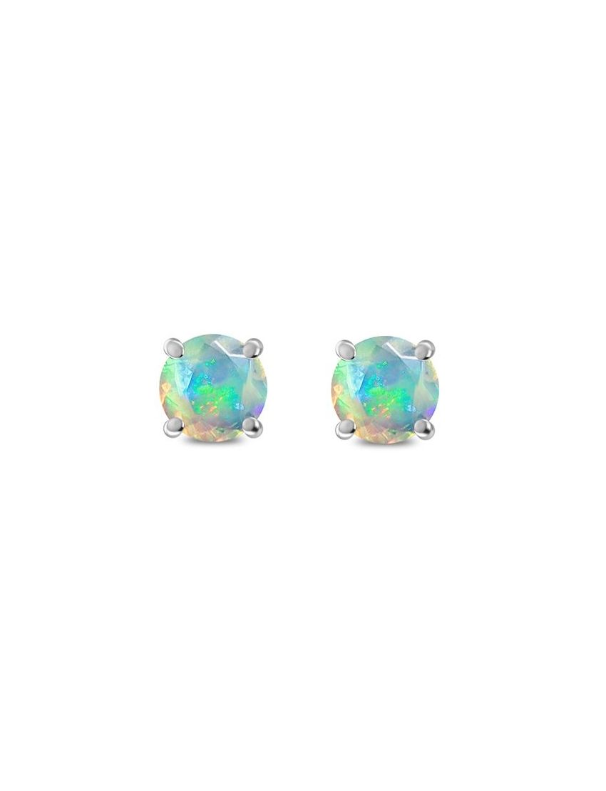 Ethiopian Opal Stud Earrings - Purple Door Alchemy