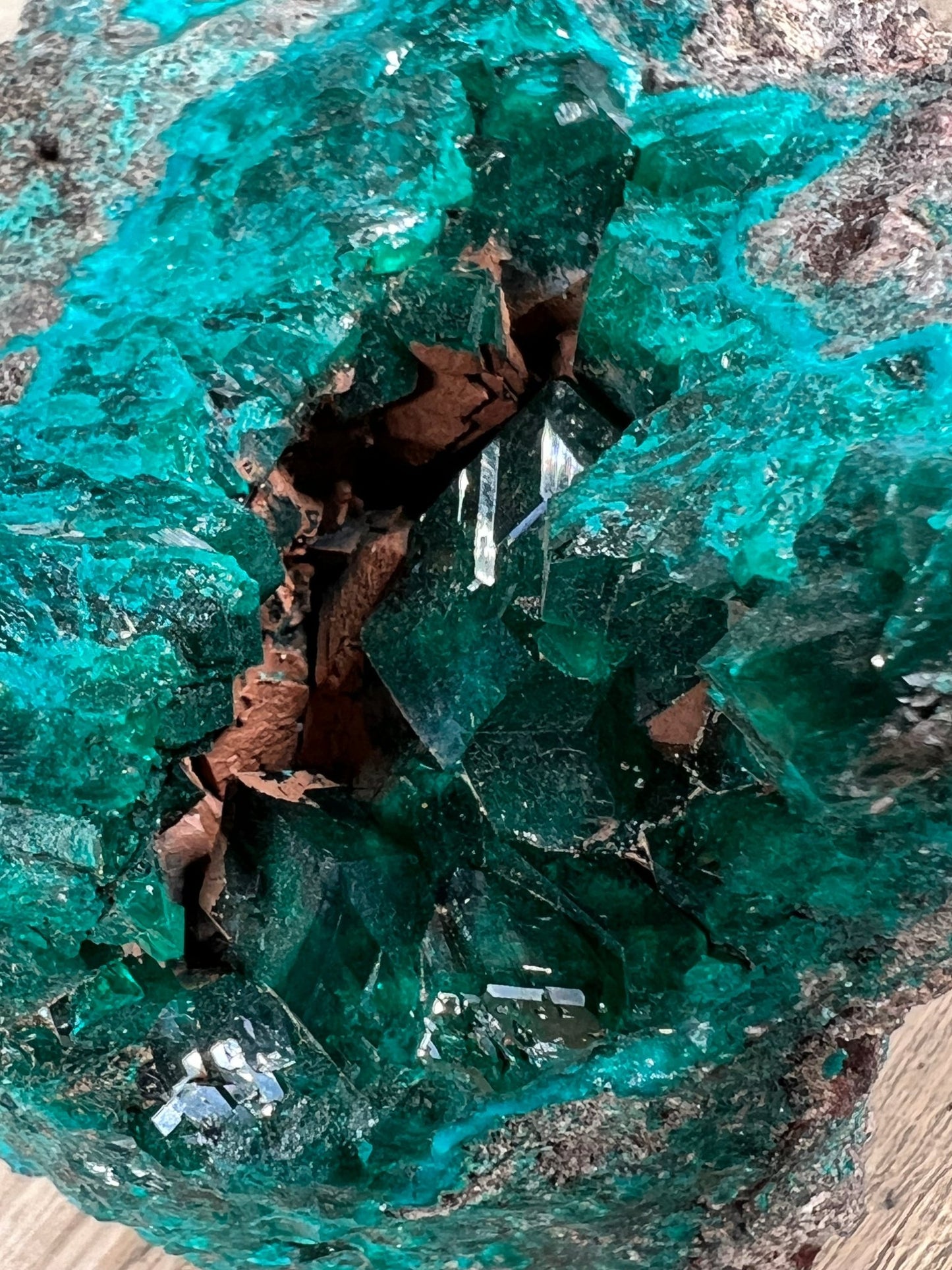 Gemmy Dioptase Extra Large Specimen 636g - Purple Door Alchemy