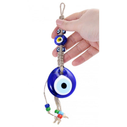 Glass Evil Eye with Beads - Purple Door Alchemy