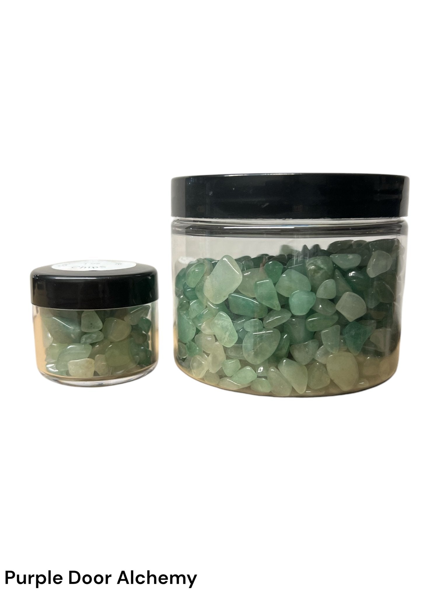 Green Aventurine Chips (1 ounce, 1/2 lb, 1 lb) - Purple Door Alchemy