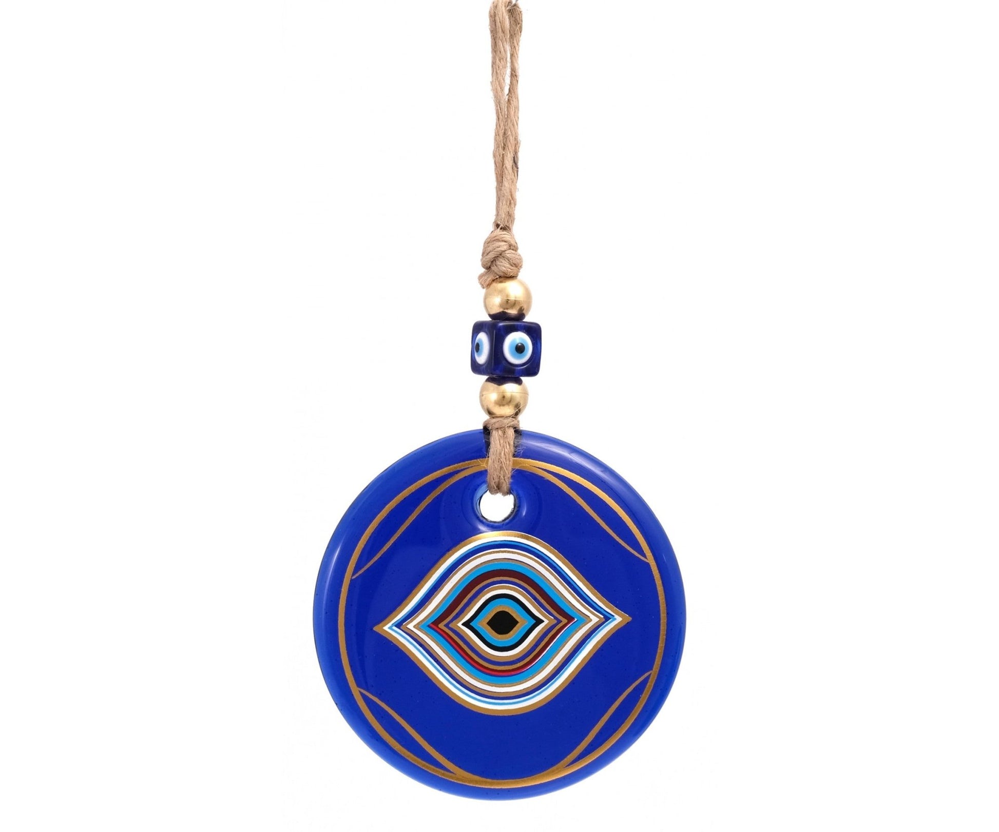 Handpainted Glass Evil Eye Amulet - Purple Door Alchemy