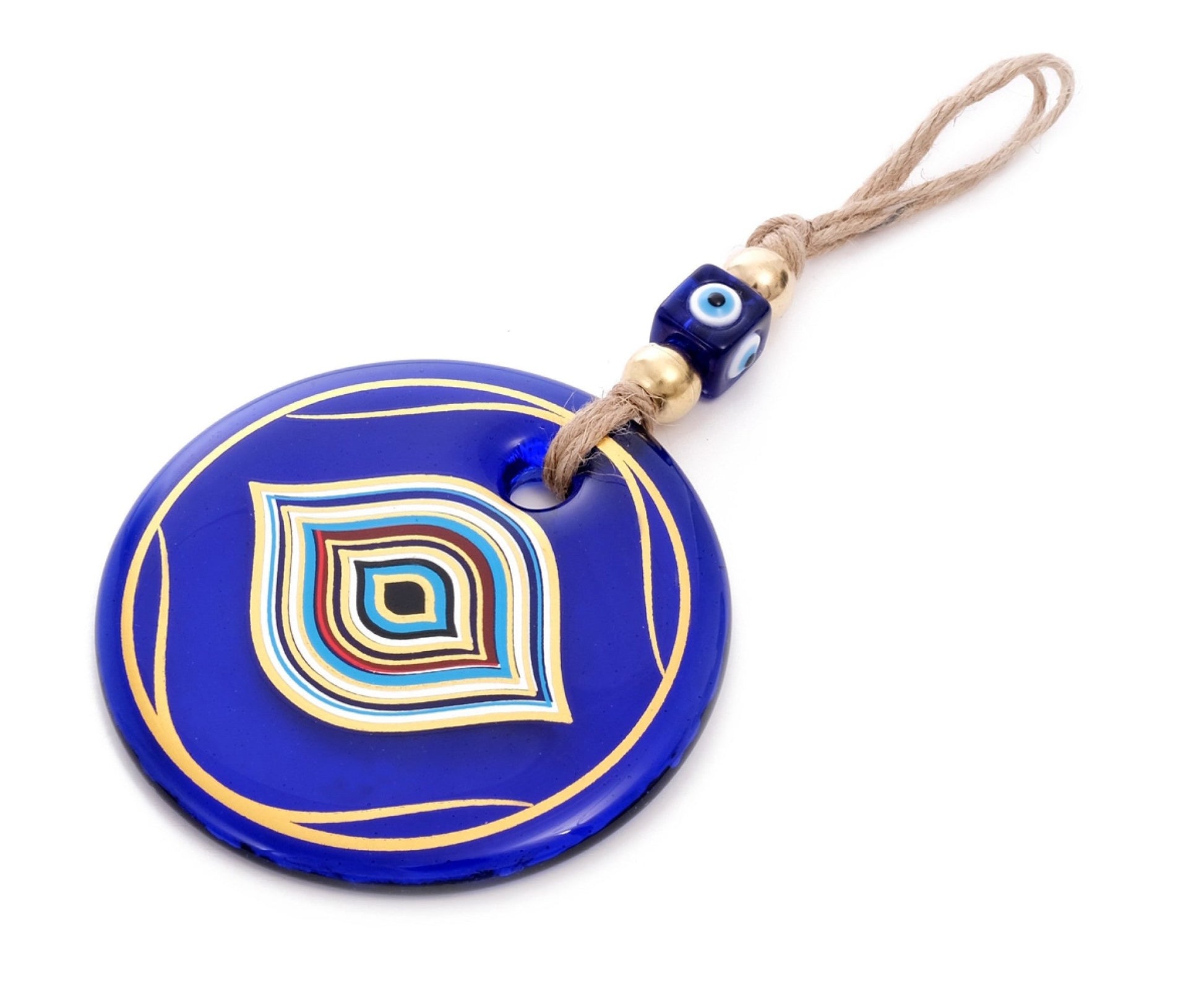 Handpainted Glass Evil Eye Amulet - Purple Door Alchemy