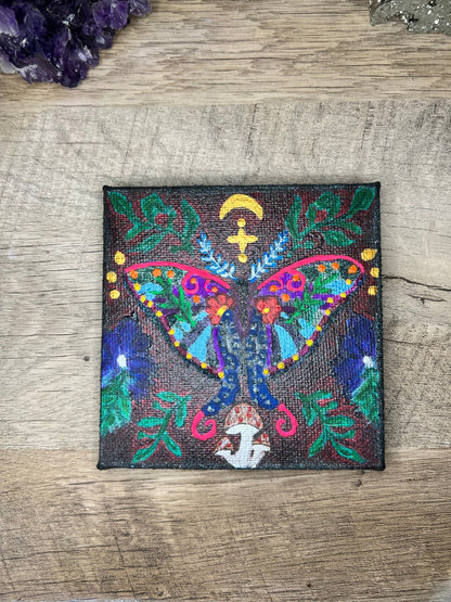 Iridescent Rainbow Hematite Butterfly Painting - Purple Door Alchemy